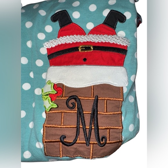 Girls' M Monogram Polka Dot Christmas Tunic - Size 5 - Picture 6 of 6